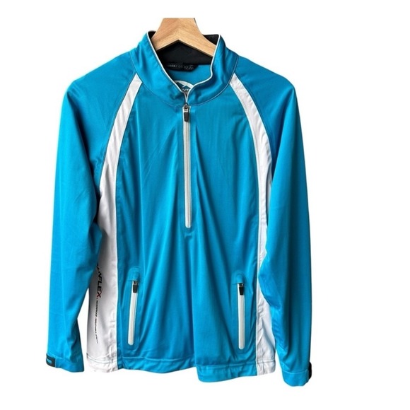 Sun Mountain Jackets & Blazers - Sun Mountain Jacket Rainflex 1/2 Zip Blue Waterproof Breathable Stretch Sz Small
